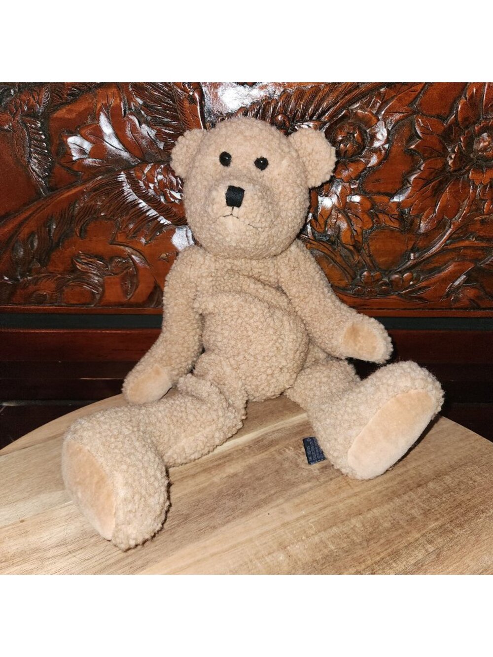 The Boyds Collection 1985-1995 Tan Sherpa Teddy Bear Plush Stuffed Animal 17" L
